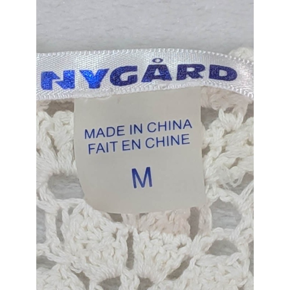 Nygard Vest Womens M Ivory Renfaire Boho Cottage Fairy Prairie Coachella Beach - Picture 10 of 11